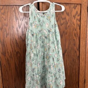 Ruffle Butts Mint Green Easter Bunny Print Tiered Dress